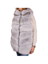 Jackets & Coats Sleeveless Luxury Wool Coat with Fox Fur Trim 3.980,00 € 8050249427856 | Planet-Deluxe