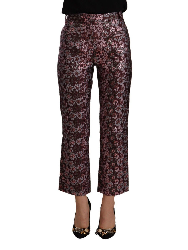 Jeans & Pants High Waist Jacquard Flared Cropped Trousers 450,00 € 7333413042729 | Planet-Deluxe