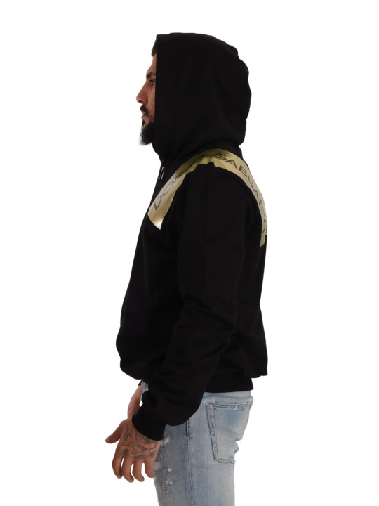 Sweaters Elevate Your Style with a Black Golden-Logo Pullover 650,00 € 8053286687658 | Planet-Deluxe