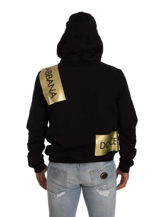 Sweaters Elevate Your Style with a Black Golden-Logo Pullover 650,00 € 8053286687658 | Planet-Deluxe