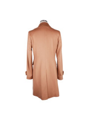 Jackets & Coats Elegant Beige Wool Coat with Golden Buttons 1.150,00 € 8050249427955 | Planet-Deluxe
