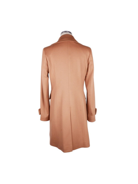 Jackets & Coats Elegant Beige Wool Coat with Golden Buttons 1.150,00 € 8050249427955 | Planet-Deluxe