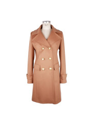 Jackets & Coats Elegant Beige Wool Coat with Golden Buttons 1.150,00 € 8050249427955 | Planet-Deluxe