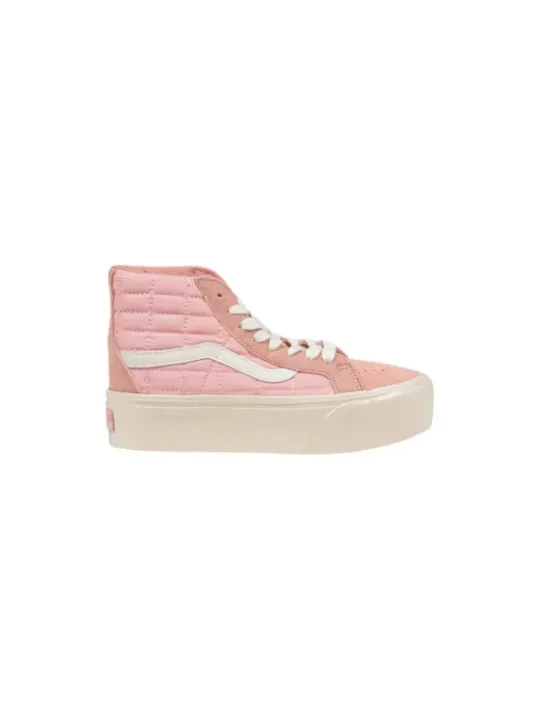 Rosa gesteppte Vans High-Top Sneakers