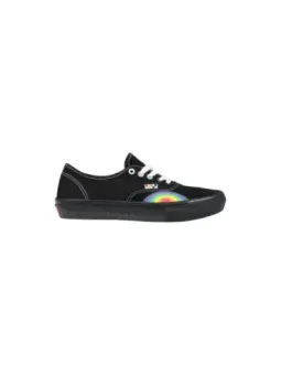Schwarze Vans 479108 Sneaker mit Regenbogen