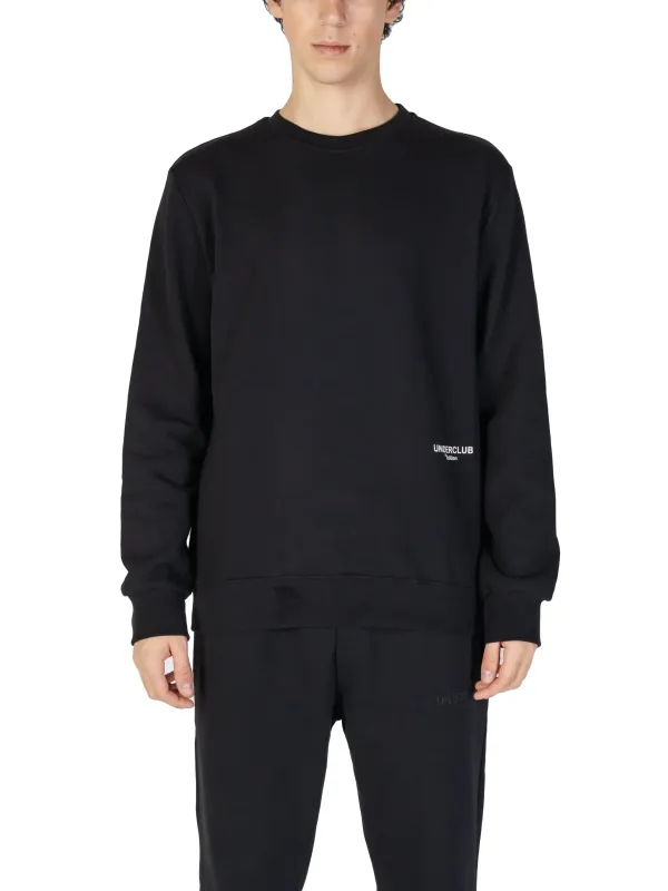 Schwarzer Baumwoll-Crewneck-Pullover mit Logo Schwarzer Baumwoll-Crewneck-Pullover mit Logo