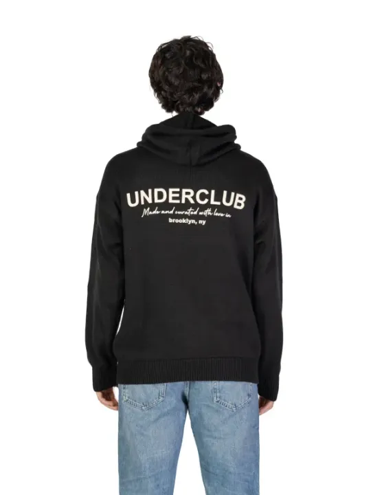 Schwarzer Cropped Hoodie mit Logo