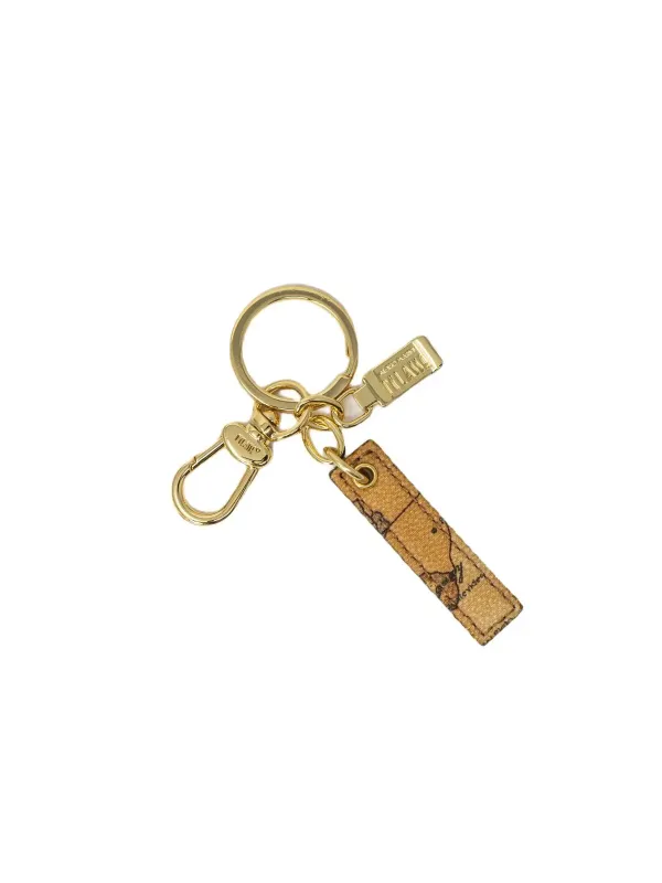 Goldener Alviero Martini Schlüsselanhänger aus Leder