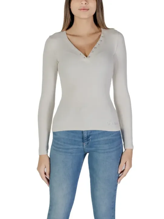 Guess V-Neck Shirt mit Verzierungen
