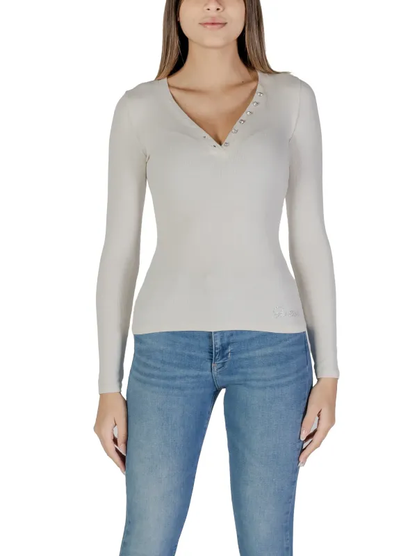 Guess V-Neck Shirt mit Verzierungen Guess V-Neck Shirt mit Verzierungen