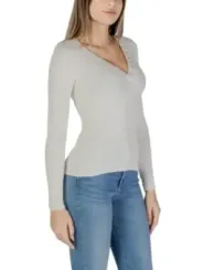 Graues V-Ausschnitt-Langarmshirt Guess 478807