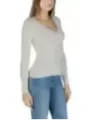 Graues V-Ausschnitt-Langarmshirt Guess 478807