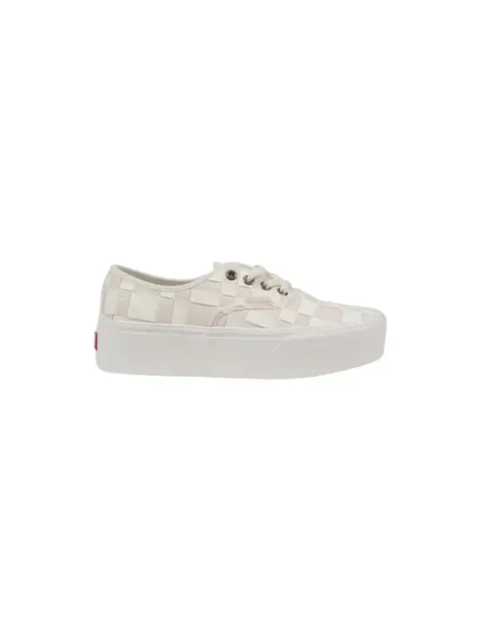 Weiße gewebte Vans Sneaker Schuhe