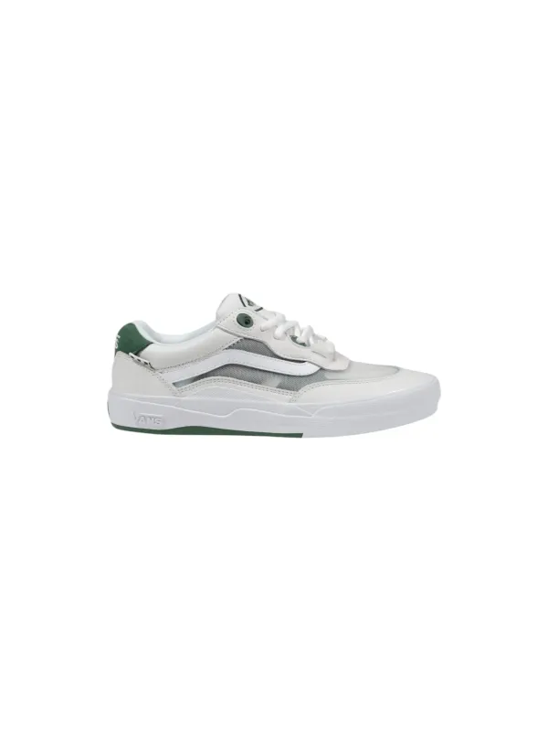 Weiße Vans Sneakers mit Grünakzenten Weiße Vans Sneakers mit Grünakzenten