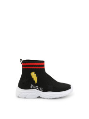 Schwarze High-Top-Sneaker mit Blitz