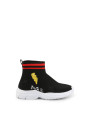Schwarze High-Top-Sneaker mit Blitz