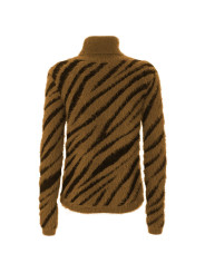 Sweaters Elegant Striped High Collar Sweater 90,00 € 8060834614691 | Planet-Deluxe