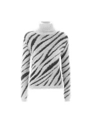 Sweaters Chic High Collar Stripe Sweater 90,00 € 8060834614769 | Planet-Deluxe