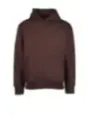 Dunkelbrauner Adidas Kapuzenpullover mit Logo