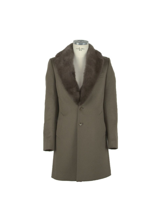 Jackets Elegant Italian Wool Mink Coat 1.750,00 € 8050246660171 | Planet-Deluxe