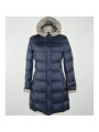 Jackets & Coats Chic Blue Polyester Down Jacket 480,00 € 8050246660294 | Planet-Deluxe