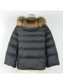 Jackets & Coats Elegant Black Polyamide Jacket with Fur 480,00 € 8050246660300 | Planet-Deluxe