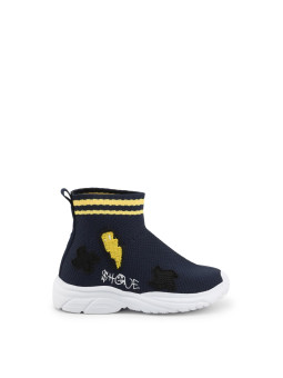 Navy-gelbe High-Top Shone Sneakers