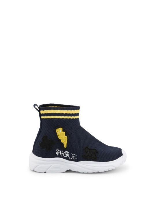 Navy-gelbe High-Top Shone Sneakers