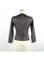 Jackets & Coats Sleek Black Leather Jacket for Elegant Evenings 560,00 € 8050246660461 | Planet-Deluxe