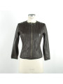 Jackets & Coats Sleek Black Leather Jacket for Elegant Evenings 560,00 € 8050246660461 | Planet-Deluxe