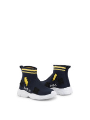 Navy und gelbe High-Top Sneaker