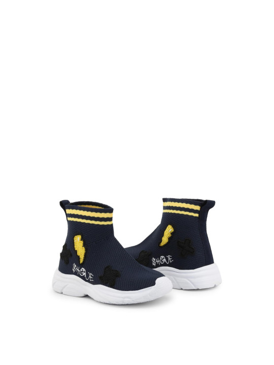 Navy und gelbe High-Top Sneaker