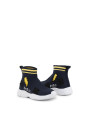 Navy und gelbe High-Top Sneaker