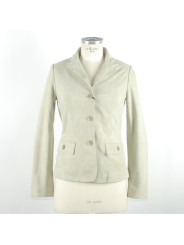 Jackets & Coats Chic White Leather Jacket by Emilio Romanelli 470,00 € 8050246660720 | Planet-Deluxe