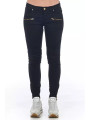 Jeans & Pants Elegant Biker Stretch Denim Jeans in Black 260,00 € 3000009507064 | Planet-Deluxe