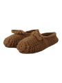 Flat Shoes Elegant Wool Knit Ballerina Flats in Brown 1.000,00 € 8057155322817 | Planet-Deluxe
