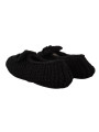 Flat Shoes Elegant Black Wool Knit Ballet Flats 1.000,00 € 8057155282883 | Planet-Deluxe