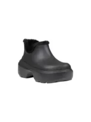 Graue Crocs Chelsea Stiefel mit Fell
