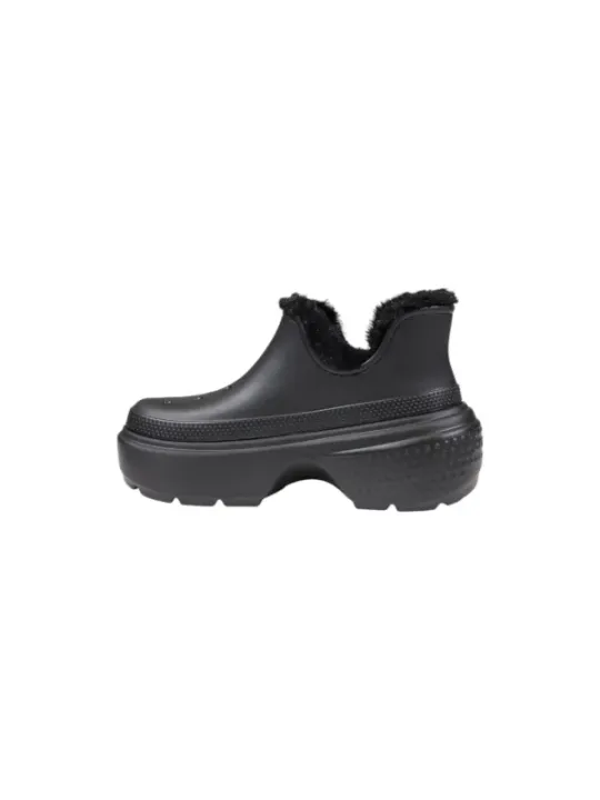 Fuzzy Crocs Stiefel mit Plattformsohle