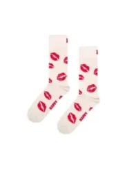 Weiße Socken mit roten Lippen