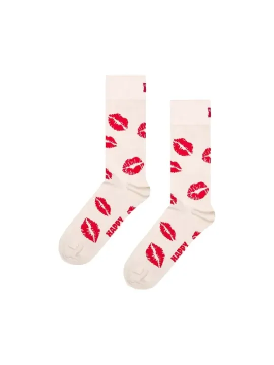 Weiße Socken mit roten Lippen