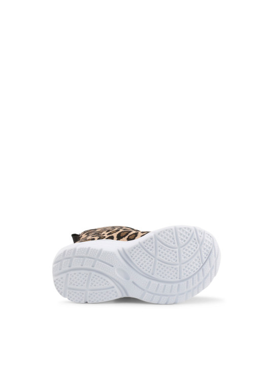 Animalier-Sneaker mit weißer Sohle