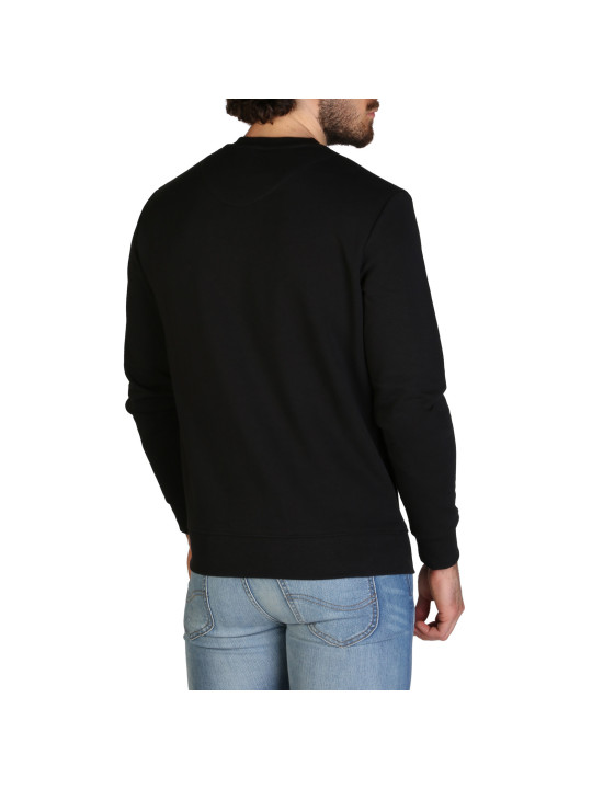 Schwarzer Aquascutum Baumwoll-Pullover mit Rundhals