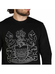 Schwarzes Sweatshirt mit Wappenaufdruck