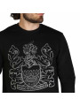 Schwarzes Sweatshirt mit Wappenaufdruck