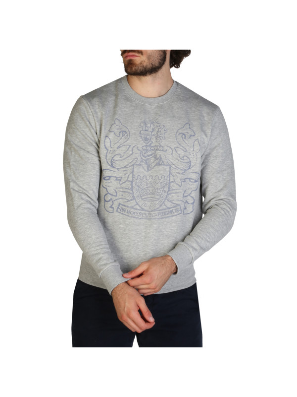 Grauer Aquascutum Pullover klassischer Schnitt Grauer Aquascutum Pullover klassischer Schnitt