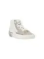 Tan- und cremefarbene High-Top-Sneaker