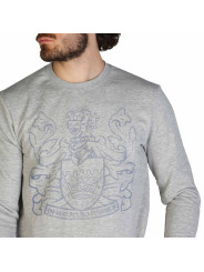 Graues T-Shirt mit blauem Wappen