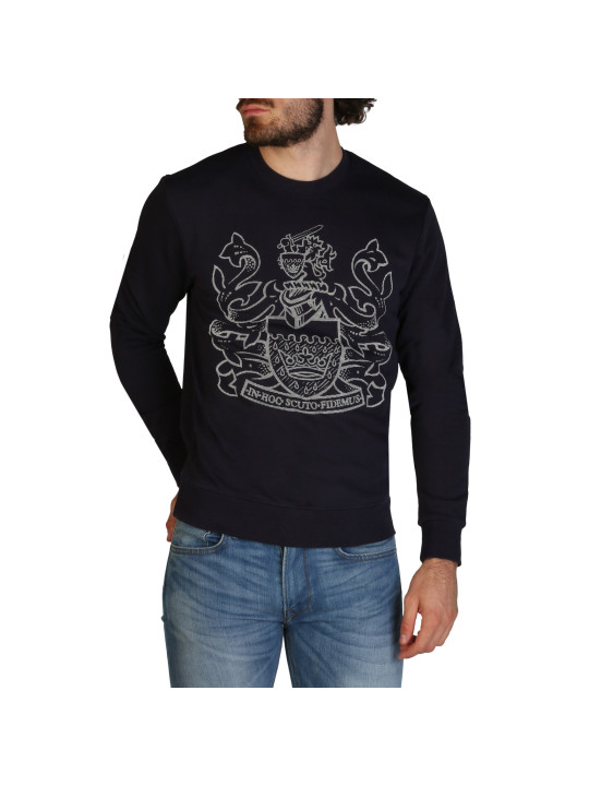 Blauer Aquascutum Langarmshirt mit Grafik