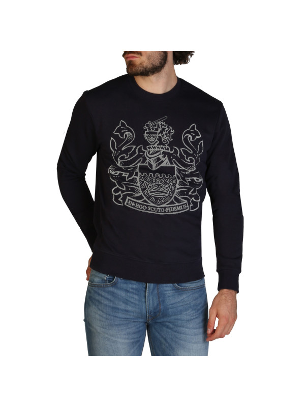 Blauer Aquascutum Langarmshirt mit Grafik Blauer Aquascutum Langarmshirt mit Grafik